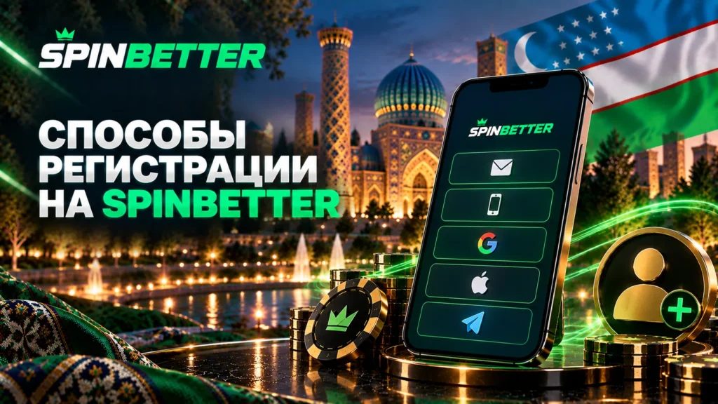 Способы регистрации на SpinBetter