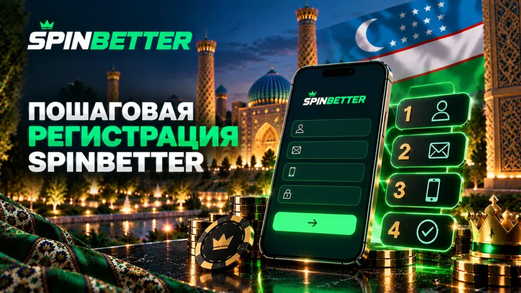 Пошаговая регистрация SpinBetter