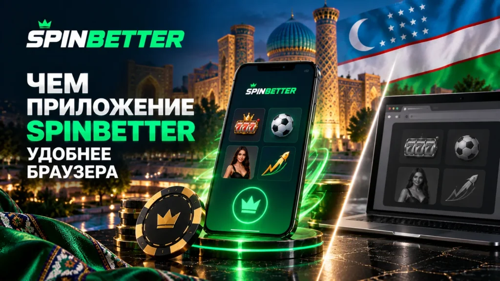 Чем приложение SpinBetter удобнее браузера